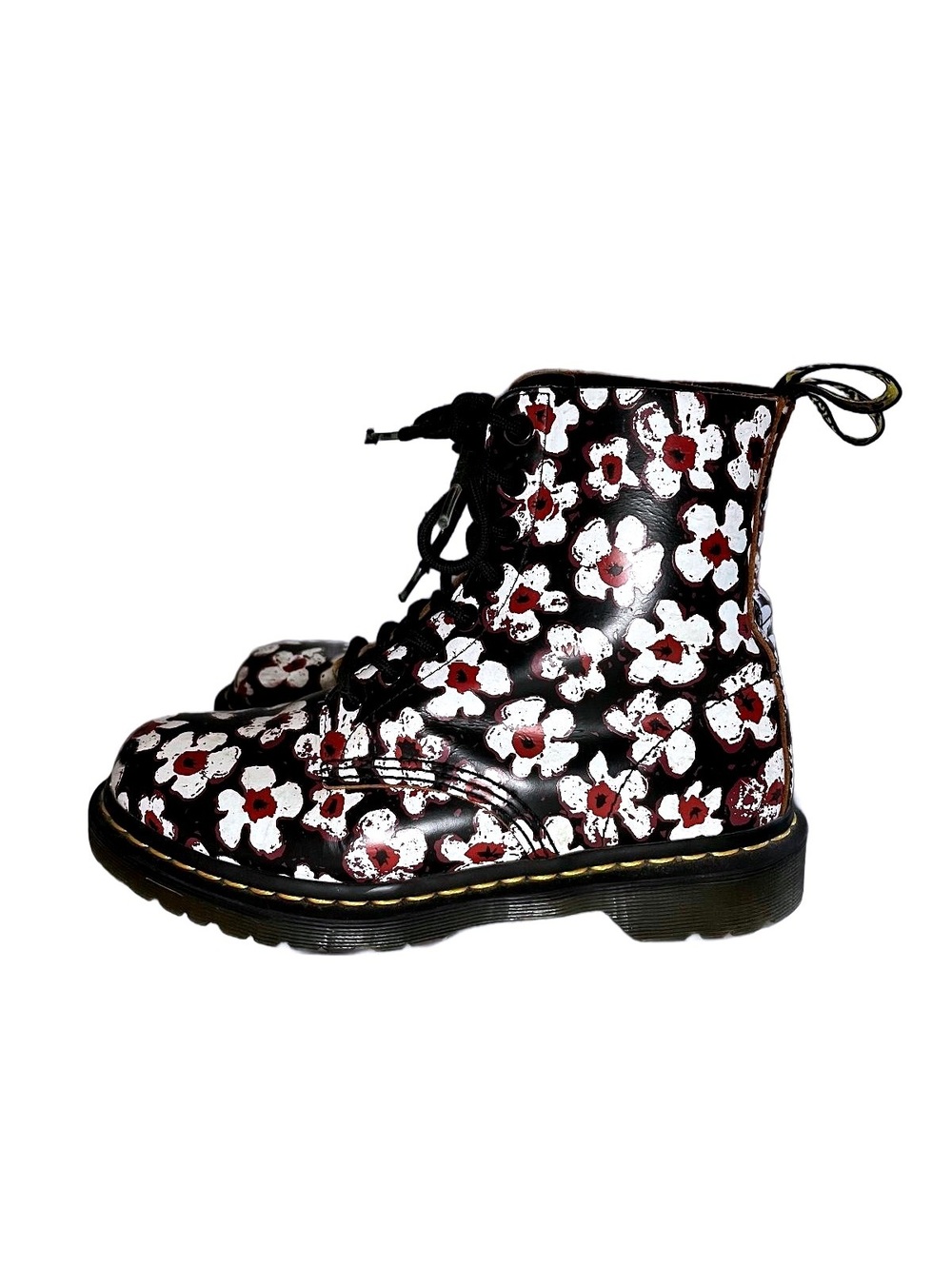 Dr. Martens 1460 Pascal Pansy Fayre Floral Boots Size 7 - Picture 2 of 6